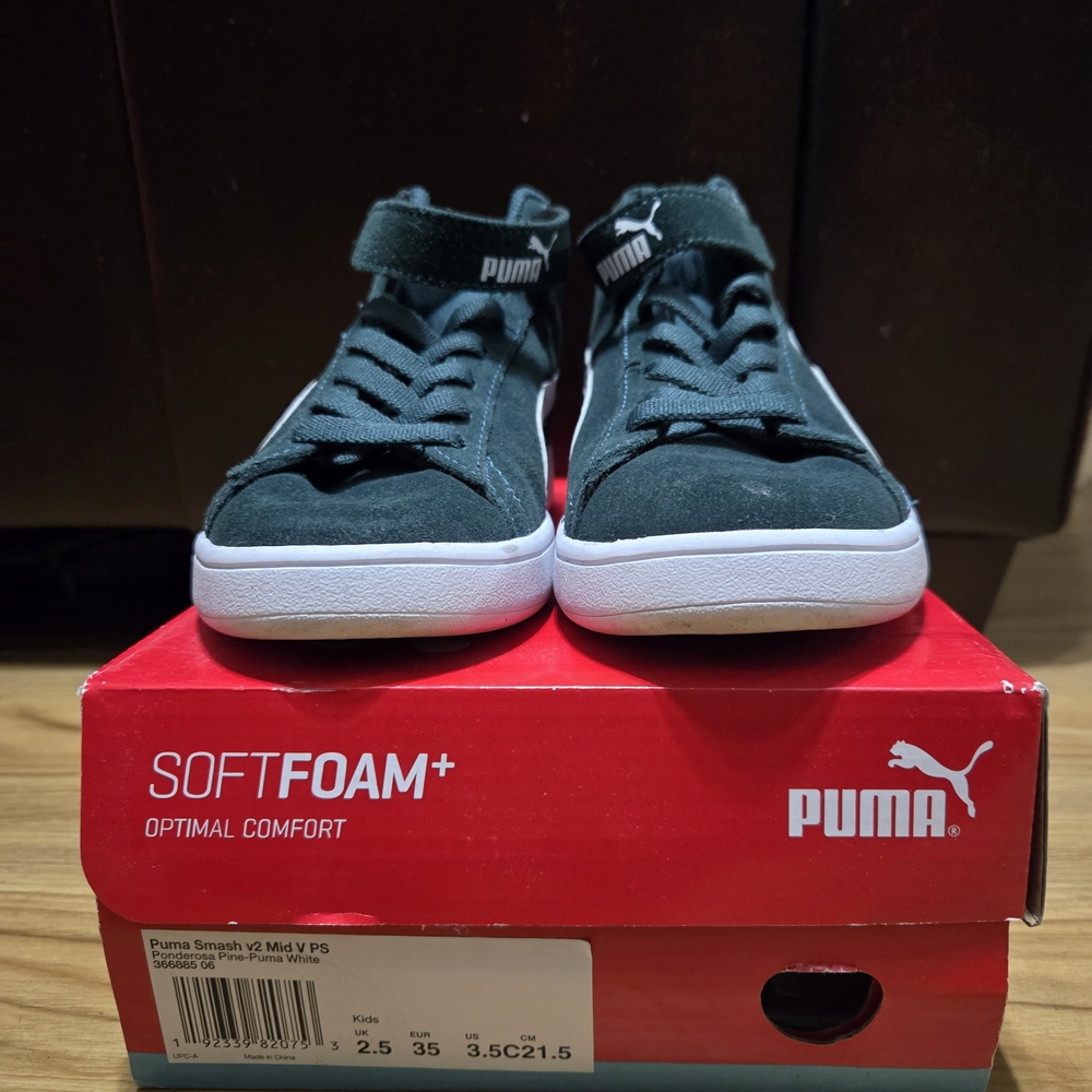 Puma Kids Smash 2 Mid V PS Shoes - Black